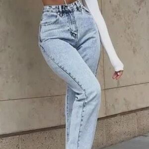 White Fox Boutique Blue Boyfriend Jeans
